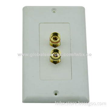 High Quality Banana Binding Pst Decora Style Wall Plate for 1 Speaker